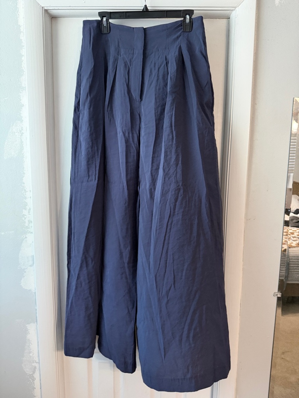 By Anthropologie Wide-Leg Navy Women's Palazzo Pants size 10